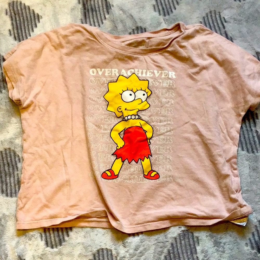Simpson Light pink crop top